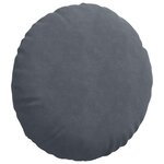 vidaXL Coussins de siège 2 Pièces Gris foncé Ø 40 x 13 cm Velours