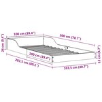 vidaXL Cadre de lit Marron cire Bois massif en pin