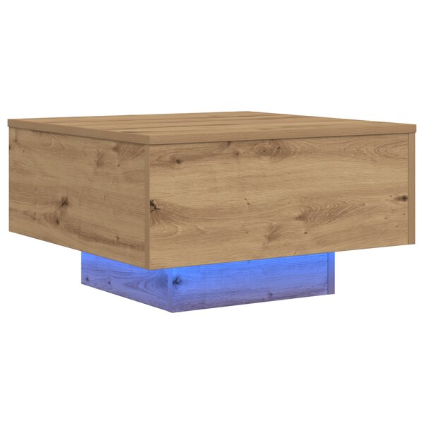 vidaXL Table Basse chêne artisanal 55 x 55 x 31 cm Bois d'ingénierie