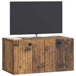 vidaXL Meuble TV mural Bois ancien 59 5 x 31 x 30 cm Bois d'ingénierie