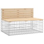 vidaXL Banc de jardin design gabion 287x71x65 5 cm bois massif de pin