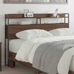 vidaXL Tête de lit de rangement Chêne marron 140 cm Bois d'ingénierie