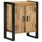 vidaXL Cabinet à chaussures avec porte Marron Bois de manguier massif