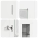 vidaXL Haut Armoire FLORIN Blanc 60 x 35 x 182 cm Bois d'ingénierie