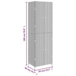 vidaXL Armoire de rangement jardin Gris 59x40x180 cm Résine tressée