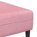 vidaXL Canapé en velours avec coussin avec oreiller 3 Pièces Rose 208 cm Velours
