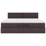 VidaXL Cadre de lit ottoman avec matelas marron foncé 200x200 cm tissu