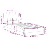 vidaXL Cadre de lit sans matelas Hanko gris foncé 80x200 cm velours