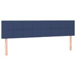 vidaXL Sommier à lattes de lit avec matelas Bleu 200x200 cm Tissu