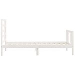 vidaXL Cadre de lit sans matelas blanc 100x200 cm bois de pin massif