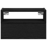 vidaXL Tables de chevet murales 2 Pièces noir 45x26x28 5 cm