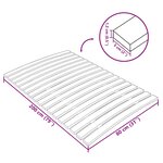vidaXL Latte de rechange pour sommier avec 17 lattes 80 x 200 cm
