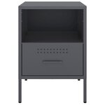vidaXL Table de chevet anthracite 36x39x50 5 cm acier laminé à froid