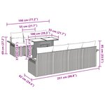 vidaXL Ensemble de canapés de jardin de 8 pièces avec coussins en poly rotin marron