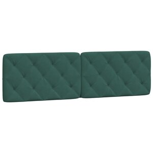 vidaXL Coussin de tête de lit vert foncé 180 cm velours