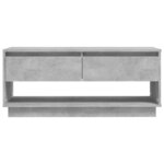 vidaXL Meuble TV gris béton 102x41x44 cm bois d'ingénierie