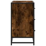 vidaXL Armoire lavabo de salle de bain chêne fumé bois d'ingénierie