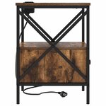 vidaXL Cabinet de chevet 2 Pièces Chêne fumé 41 5 x 40 5 x 55 cm