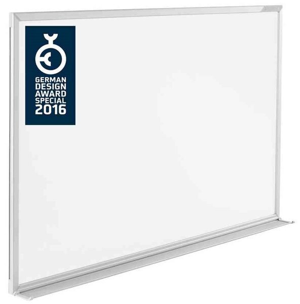 Tableau blanc CC émaillé 2400 x 1200 mm magnétique Cadre Alu et auget MAGNÉTOPLAN