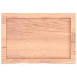 vidaXL Dessus de table marron clair bois chêne massif traité