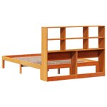 vidaXL Lit bibliothèque sans matelas cire marron 140x190 cm pin massif
