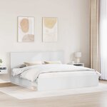 vidaXL Cadre de lit Blanc 200 x 200 cm Bois de pin massif