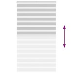 vidaXL Store zèbre gris clair largeur du tissu 125 9 cm polyester