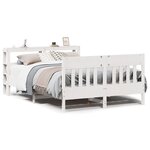 vidaXL Cadre de lit sans matelas blanc 140x200 cm bois de pin massif