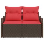vidaXL Canapé de jardin avec coussin 121 x 62 x 69 cm polyrotin