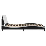 vidaXL Cadre de lit sans matelas noir et blanc 140x190 cm similicuir
