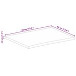 vidaXL Dessus de table 90x60x3 8 cm bord vif bois massif manguier brut