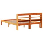 vidaXL Cadre de lit et tête de lit sans matelas cire marron 135x190 cm