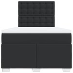vidaXL Sommier à lattes de lit avec matelas noir 120x190 cm similicuir