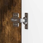 vidaXL Meuble TV 99 x 34 5 x 50 cm Chêne fumé Bois d'ingénierie
