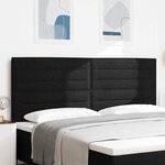 vidaXL Tête de lit Autre avec tête de lit Noir 200 cm tissu
