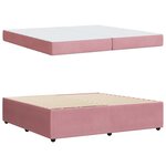 vidaXL Cadre de lit avec matelas Rose 200 x 200 cm Velours