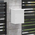 vidaXL Boîte de dépôt de colis Blanc 44 x 35 x 59 cm Acier