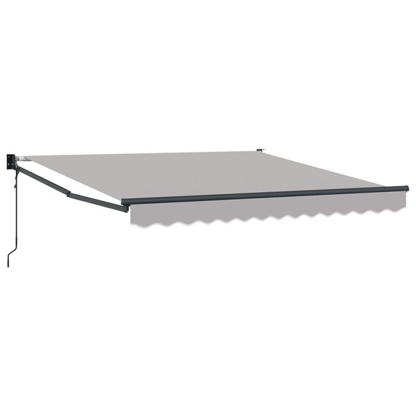 vidaXL Store Rétractable Automatique Gris Clair 300x250 cm