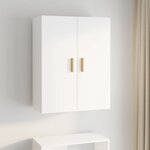vidaXL Armoire murale suspendue Blanc brillant 69 5x34x90 cm