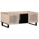 vidaXL Table basse blanc 100x55x40 cm bois de manguier massif
