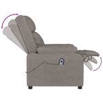 vidaXL Fauteuil inclinable électrique Taupe Tissu