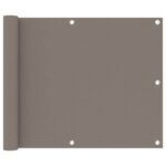 vidaXL Écran de balcon Taupe 75x600 cm Tissu Oxford