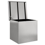 vidaXL Coffre de rangement extérieur - Argent - 55 x 50 5 x 50 cm - Inox