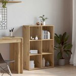 vidaXL Bibliothèque/Buffet chêne artisanal 66x30x98 cm bois ingénierie