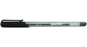 Stylo bille jetable K-PEN K1 Triangulaire Pointe fine Noir KORES