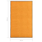vidaXL Paillasson lavable Orange 90x150 cm