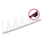 vidaXL Ensemble de 40 pointes à 5 rangées contre oiseaux Inox 20 m