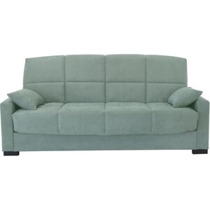 Clic clac 3 places MEGAN 14 - Soro vert amande - Avec accoudoirs - Couchage 130 x 190 cm - 223 x 96 x 103 cm