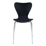 Lot de 4 chaises de salle à manger moderne design robuste noir / chrome 03_0009814