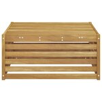 vidaXL Table de jardin Bois d'Acacia Massif Blanc 79 x 79 x 37 cm